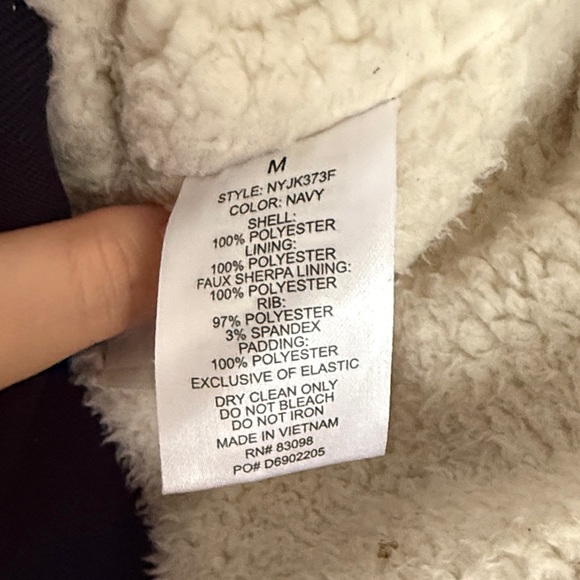 Navy Puffer jacket, bomber style size M - Picture 4 of 6